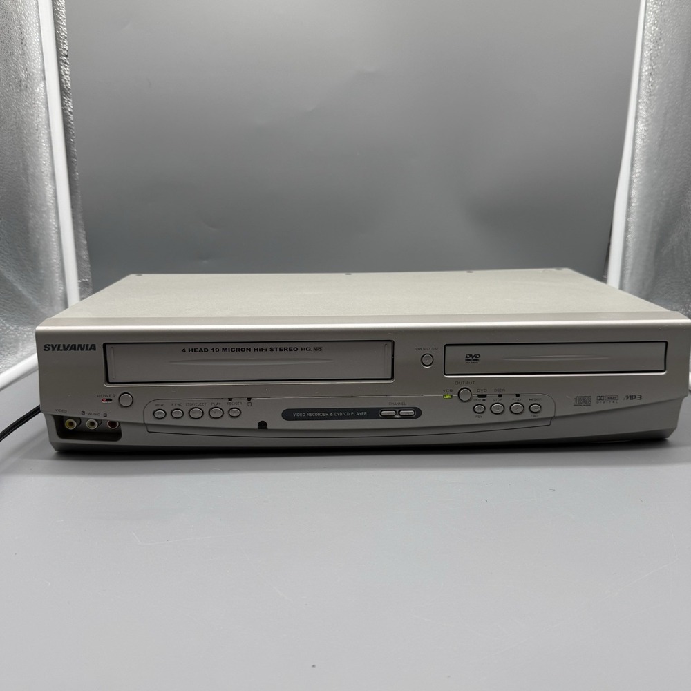 Sylvania SRD4900 DVD Player VHS VCR Recorder Tested Working Hi-fi